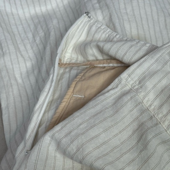 Anthropologie by Anthropologie Palm Beach Belted Linen Stripe Pant Wide Leg 14 - Picture 5 of 16